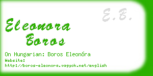 eleonora boros business card